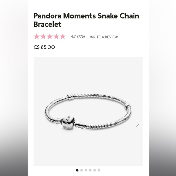 Sterling Silver Pandora Charm Bracelet W/ Princess Charm👑 - Picture 3 of 12